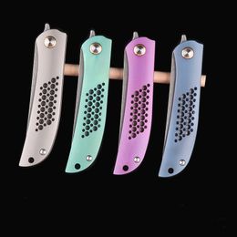 New Flipper Folding Knife S35VN Drop Point Stone Wash Blade TC4 Titanium Alloy Handle Ball Bearing Fast Open EDC Knives