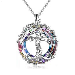 Pendant Necklaces Pendants Jewellery 12Pcs Tree Of Life Necklace Celtic Family Gifts For Women Teens Birthday Drop Delivery 2021 No5F7