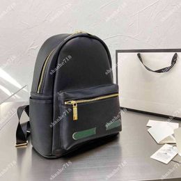 Real Cowhide Ophidia Backpacks Black White Men Women Rucksacks Shoulder Bags Designer Luxury Handbags Student Schoolbag Large Travel Bag