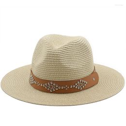 Wide Brim Hats Simple Girl Summer Panama For Women Men Beach Jazz Hat Cooling Ladies Fishing Sun Straw HatWide Chur22