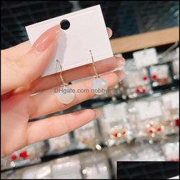 Dangle Chandelier Fashion Romantic Bubble Ball Earrings Korean Style New Brincos Feminino Drop Delivery 2021 Jewellery Jiigv