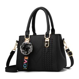 Evening Bags Embroidery Messenger Women Leather Handbags For 2022 Sac A Main Ladies Hair Ball Hand BagEvening