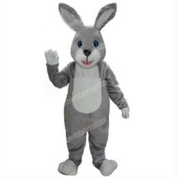 halloween Grey Rabbit Mascot Costumes High quality Cartoon Mascot Apparel Performance Carnival Adult Size Promotional Advertising Clothings