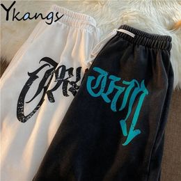 Gothic Letter Print Punk Black Biker Running Shorts with Pocket Summer Fashion Women High Waisted Basketball Y2k Ulzzang Shorts 220419