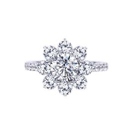 Cluster Rings Tianyu Gems 925 Silver Sunflower Wedding Ring 1.0ct/0.5ct Moissanites Diamond Women Finger 18k Gold Plated Classic JewelryClus