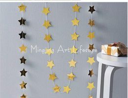 Party Decoration Ins Star Pendant Pull Flower Card Paper Bed Tent Strip Wedding Wall 4 MetersParty