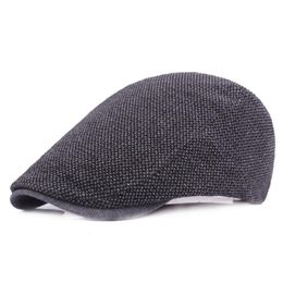 Berets Cotton Gatsby Cap Men Knitting Hat Golf Driving Summer Flat Cabbie Sboy CapsBerets