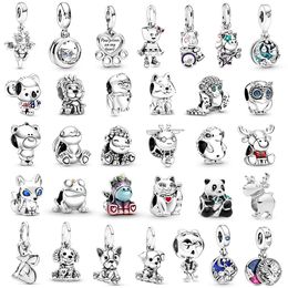 New Popular High Quality 925 Sterling Silver Cute Animal Style Charm Beads Pendant for Pandora Bracelet Necklace Ladies Jewellery Making Special Offer