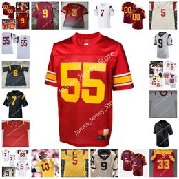 NCAA Custom USC Trojans Stitched College Football Jersey Vavae Malepeai Talanoa Hufanga 4 Bru McCoy Drake London Marlon Tuipulotu Alijah Vera-Tucker Korey Foreman