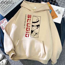 2021 Hot Studio Mens Luffy One Piece Anime Prints Clothes Funny Pullover Hoodies Fashion Crewneck Sweatshirts Harajuku