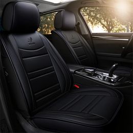 Car Seat Covers Universal 6D Luxury PU Leather Automotive Car-styling Breathable EmbroideryCar
