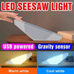 LED Table Lamp Desk Lamps 5V Night Light LED Gift Bedside Lamp USB Rechargeable Sensor Light Fancy Lighting For Home Decoration H220423