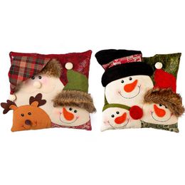 Cushion/Decorative Pillow Christmas Cushion Decoration Santa Claus Snowman Elk Home DecorCushion/Decorative