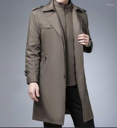 Men's Trench Coats Coat Men Detachable Wool Liner Warm Thick Long Windbreak Jacket Business Casual Daily Winter Autumn Clothing Viol22