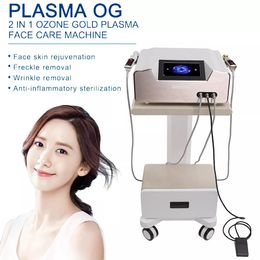 2 in 1 beauty equipment Face Lifting Machine Ozone Skin Tightening Freckle Removal fibroblast plasma pen anti aging device facial lift with two handles for sale
