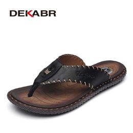 DEKABR Arrival Summer Flip Flops High Quality Beach Sandals Nonslip Male Slippers Zapatos Hombre Casual Shoes Men Y200107 GAI GAI GAI