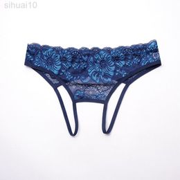 CP030 Perspective Lingerie Sexy Women Underwear Female Briefs Thongs Bandage Lace Knickers G-string L220802