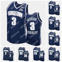 Uf Georgetown Hoyas Equality 2021 John Thompson Jr. 3 Allen Iverson Donald Carey Dikembe Mutombo Alonzo Mourning NCAA College Basketball