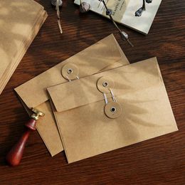 Gift Wrap 10pcs Retro File Organiser Bag Style Vintage Kraft Paper Envelope Storage Home Office Stationery Document BagGift