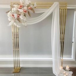 Błyszcząca złota metalowa rama dekoracja ślubna stojak tło drzwi kwadrat kwadratowy łuk łuk Arch