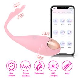 APP Control Vibrating Egg Wearable Dildo Vibrator for Women Clitoris G Spot Stimulation Vaginal Tighten Exercise sexy Toys
