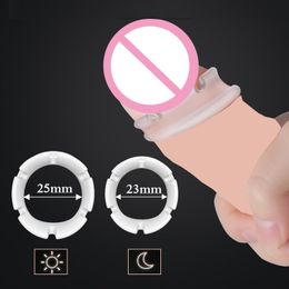 2PCS Male Foreskin Corrector Resistance Cock Rings Daily/Night Glans Cockrings Delay Ejaculation Trainer Adult sexy Products