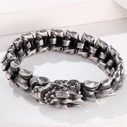 Link Chain 16MM 8.3" Dragon Keel Hand Bracelet For Men Brushed Cast Metal Stainless Steel Jewellery Birthday Gifts Boyfriend Kent22
