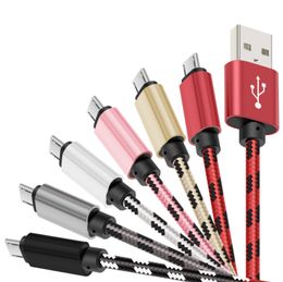 Nylon Braided Type C Micro USB Cables Fast Charging Sync Data Cable 1M 2M 3M 0.25M Charger Cord For Android Smart Phone