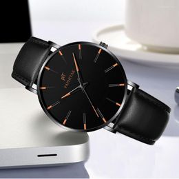 Wristwatches Creative Quartz Watch Women Men Lovers Couple Wristwatch Business Fashion Leather Watchband Watches Montre Femme