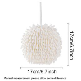 Soft Chenille Kitchen Bathroom Hand Towel Ball Wall-Mounted Hanging Wipe Cloth Quick Dry Super Absorbent Microfiber Hand Towels JY230a