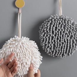 Towel Soft Chenille Hand Ball Super Absorbent Hanging Wipes Cloth Plush Sponge Microfiber Towels Bathroom Kitchen AccessoriesTowel