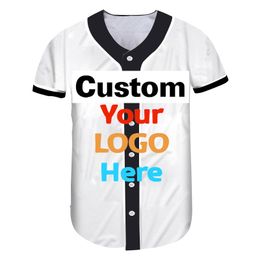 Customised Baseball Tees Jersey Add Your Own Design NAME NUMBER Clipart or Text T shirt DIY Team Uniform Tops Clothes S 7XL 220704