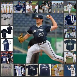 Xflsp 2022College Custom Penn State Nittany Lions College Stitched Baseball Jersey 4 Tyson Cooper 40 Ben Kailher 7 Ryan Ford 15 Brenden Franks 8