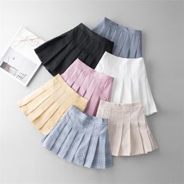 Baby Toddler Children Clothing School Plaid Girls Skirt Bottoming Princess Pleated Skirts Kids Short Skirt Summer Child Clothes 220408