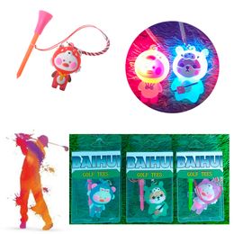 1Pcs/box 83mm Golf Rubber Tees With Flashing Light Cartoon Prevent loss Golf Ball Holder With Braided Rope Golf Accessory Gift