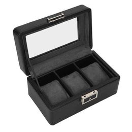 Watch Boxes & Cases Display Case Jewellery Soft Space Saving Black Portable For DisplayWatch