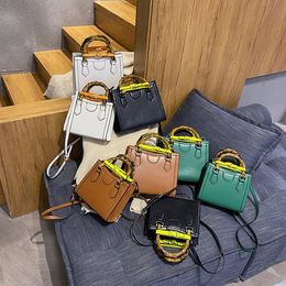 X Top quality Diana Bamboo cc tote bag designers handbag pu leather Shoulder Bags womens Purse Fashion pochette
