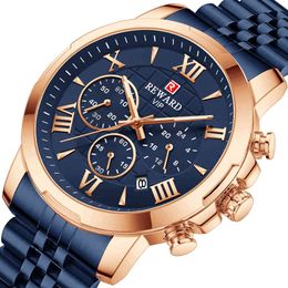 Reward China Luxury Quartz Men's Wrist Watch Custom Wholale Day Date Waterproof Analogue Men Watch set reloj para hombr
