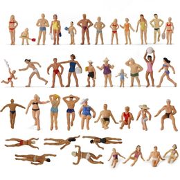 40pcs HO scale Swimming Figures 1 87 People Model Trains 220715