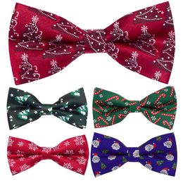 Bow Ties Christmas Men's Novelty Pre-tied Bowtie Red Green Tie For Man Festival Party AccessoriesBow