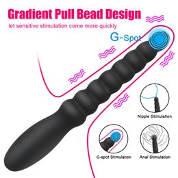 IKOKY 10 Speed Anal Balls Vibrator Beads Prostate Massager Dual Motor Butt Plug Stimulator Vibrators For Men Women sexy Toys