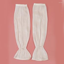 Elbow & Knee Pads Dainty Lace Anti-uv Sleeve Cover With Ruffle Decor Stage Performance Hollow Wedding Women Length Gloves Drop
