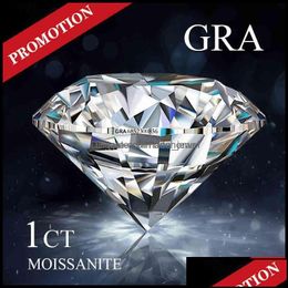 L￶st diamanter smycken Promotion Moissanite Stone Factory Price D Color VVS1 3EX White Round Cut Lab Grown Diamond GRA Certification Drop de