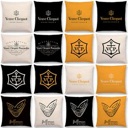 Pillow Case Custom Cotton Linen Cushion Cover Luxury Decoration Pillow Case High Quality Printed Texts el Family Sofa 220623