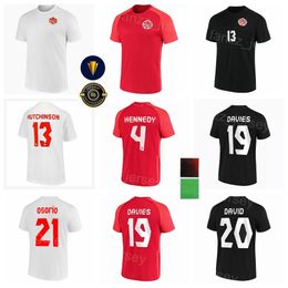 National Team Canada 17 LARIN Soccer Jersey 2022 World Cup 19 DAVIES 20 DAVID 9 CAVALLINI 14 KAYE 10 HOILETT 11 BUCHANAN 13 HUTCHINSON Football Shirt Kits Custom Name