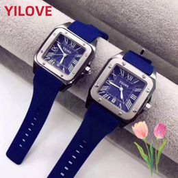 Mens Womens Japan Quartz Battery Movement Watch Classic Style 40mm 34mm Full 316L Stainless Steel Case 5tm Waterproof Star's Choice Rubber Strap Wristwatch