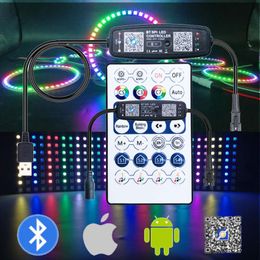 Controllers WS2812b Music RGB Pixel Controller Dimmer Led Module Kit DC USB Xconnect Addressable Matrix LEDs Square Or Ring Display