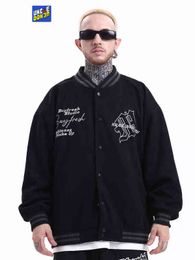 UNCLEDONJM Designer baseball jacket hip hop embroidery bomber jacket 2022 Autumn And Winter fashion varsity jacket men T220728