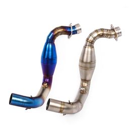 Slip On For G310GS G310R Motorcycle Exhaust Muffler Middle Link Connect Pipe Stainless Steel Blue