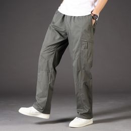 Cargo Pants Trousers for Men Military Style Tactical Cotton Overalls Male Multi Pockets Loose Straight Sports Pants PA1228 220713